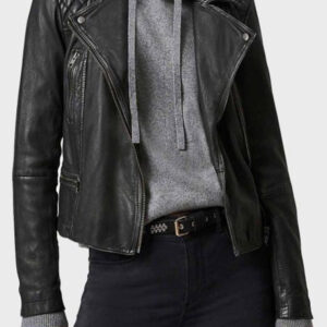 Alternative view of Ted Lasso Flo Collins Black Leather Jacket