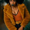 They Cloned Tyrone Teyonah Parris Shearling Jacket