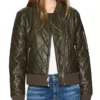 The 100 S06 Raven Reyes Quilted Bomber Jacket