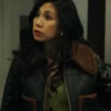 The Equalizer S03 Melody Bayani Shearling Leather Jacket - Image 4