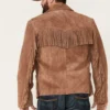 Men's Fringe Suede Leather Jacket - Image 2