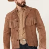 Men's Fringe Suede Leather Jacket