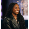Simone Biles Black Leather Blazer - Image 2