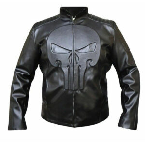 Thomas Jane The Punisher Black Skull Leather Jacket