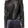 Jackie Goldschneider Black Leather Jacket