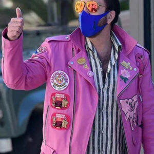 Nicolas Cage Pink Motorcycle Jacket