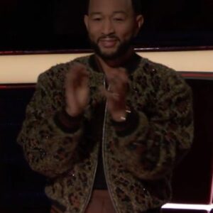 John Legend The Voice Leopard Bomber Jacket