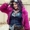 The Walking Dead Juanita Sanchez Pink Faux Fur Jacket