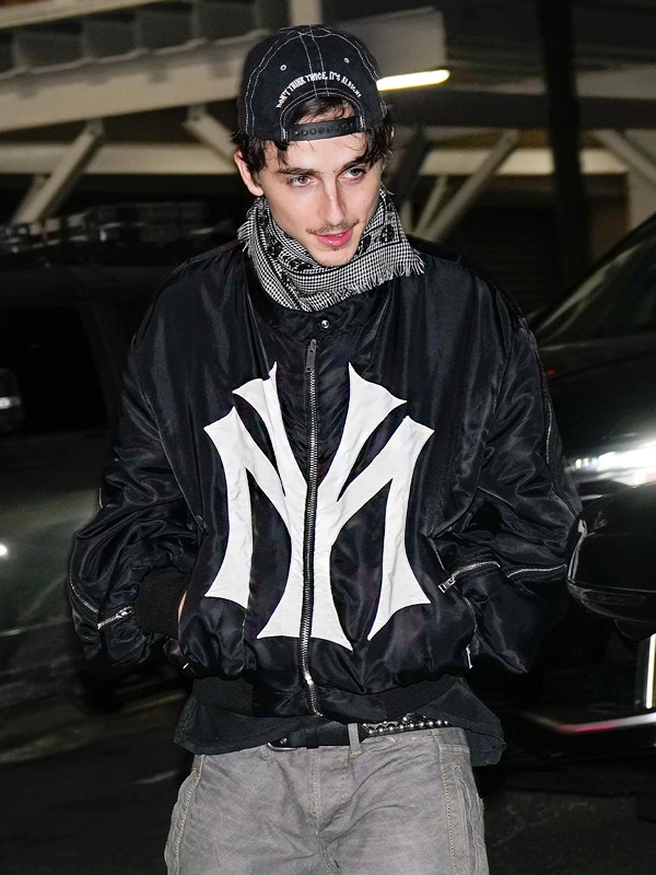 Timothe Chalamet Mowalola My City Bomber Jacket