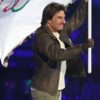 Paris 2024 Olympic Closing Ceremony Tom Cruise Leather Jacket - Image 4