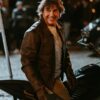Paris 2024 Olympic Closing Ceremony Tom Cruise Leather Jacket