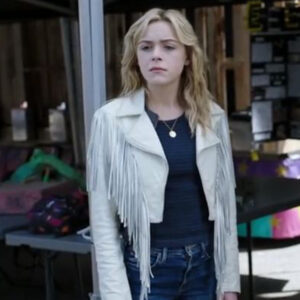 Totally Killer Kiernan Shipka Fringe Jacket