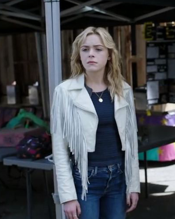Totally Killer Kiernan Shipka Fringe Jacket