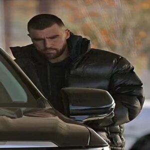 Travis Kelce Black Puffer Jacket