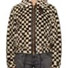 Travis Kelce Checkered Faux Fur Jacket