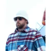 Travis Kelce Half-Zip Plaid Shirt Jacket