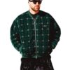 Travis Kelce Kith Beaded Velvet Clay Bomber Jacket