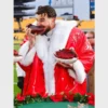 Travis Kelce Red Christmas Coat - Image 4