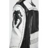 Tribal Rock Punk Gothic Rivet Studded Biker Fringe Jacket - Image 2