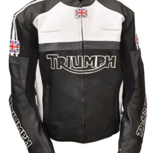 Triumph Motorcycle Leather Racing Jacket For Men’s