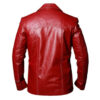 Brad Pitt Fight Club Red Leather Jacket