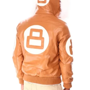 Unisex-8-Ball-Orange-Fur-Hooded-Leather-Jacket