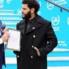 The Weeknd Mid Length Black Coat