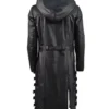 PUBG Black Leather Trench Coat