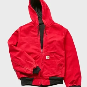 red carhartt jacket