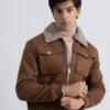 Men's Brown Suede Jacket - Image 2