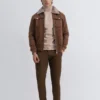 Men's Brown Suede Jacket - Image 4