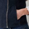 Women's Navy Suede Leather Jacket - Image 5