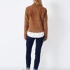 Women's Suede Brown Leather Jacket - Image 2