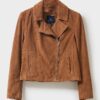 Women's Suede Brown Leather Jacket