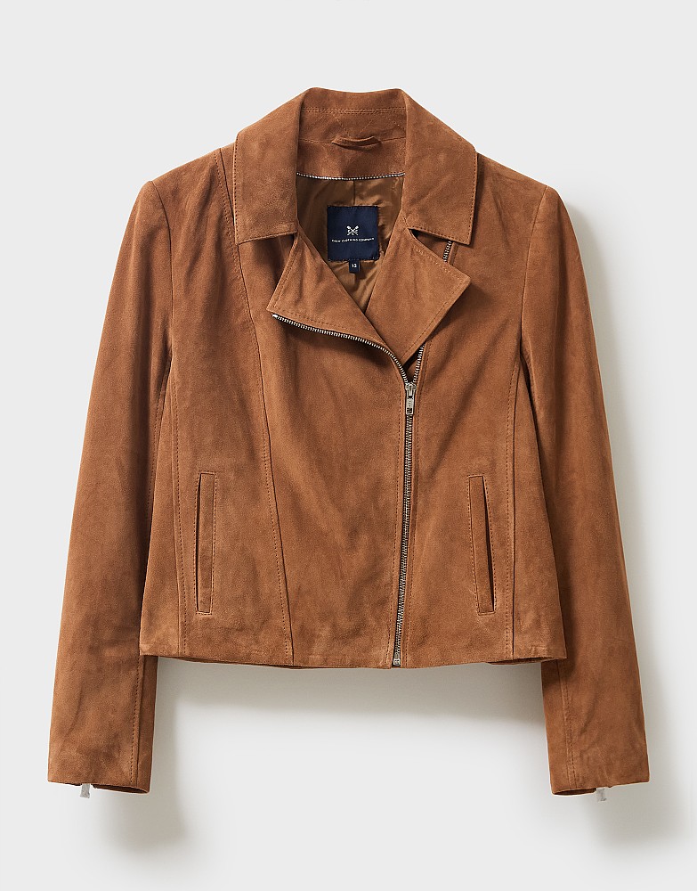 Women's Suede Brown Leather Jacket