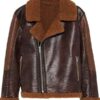 WWE Dean Ambrose Brown Shearling Jacket 1