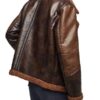 WWE Dean Ambrose Brown Shearling Jacket Back 1