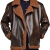 WWE Dean Ambrose Brown Shearling Jacket Front 1