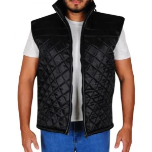 WWE John Cena Black Quilted Vest