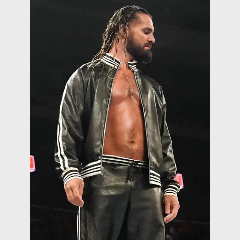 WWE Monday Night Raw 2024 Seth Rollins Leather Jacket