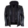 WWE Superstar AJ Style Hooded Leather Jacket