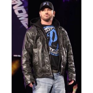 WWE Superstar AJ Style Hooded Leather Jacket