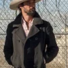 Ryan Bingham Yellowstone Black Peacoat