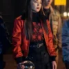 Wednesday 2022 Yoko Tanaka Bomber Jacket Red