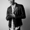 Quilted Leather Moto Jacket Mens - Image 2