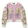 Who Decides War Pink Namesake Varsity Jacket
