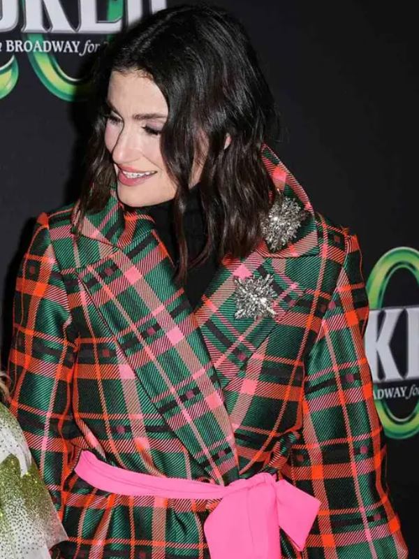 Idina Menzel Plaid Coat - Image 4