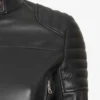Womens Short Body Cafe Racer Leather Jacket - Image 3