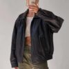 Womens 90s Vintage Oversized Leather Jacket