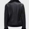 Women’s Black Asymmetrical Shearling Leather Jacket